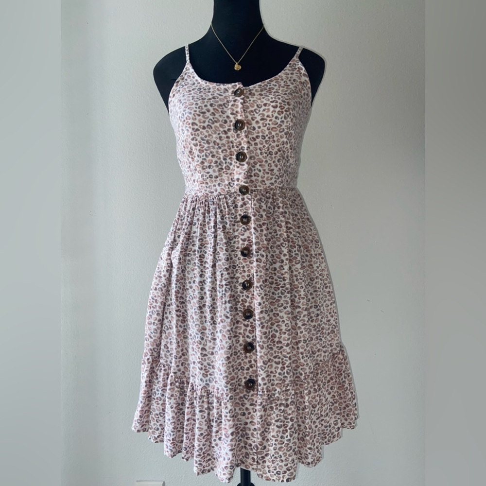 Animal print summer dress with pockets